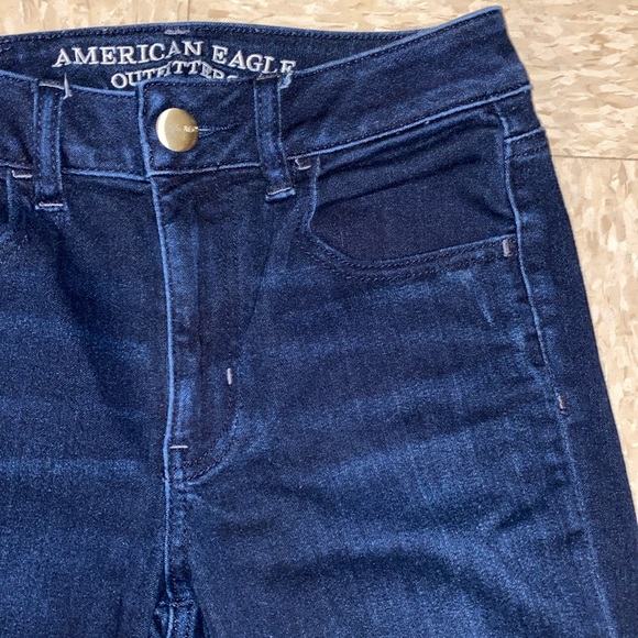 American Eagle Outfitters High Rise Jegging in Darkest Blue size 4 - Picture 5 of 13